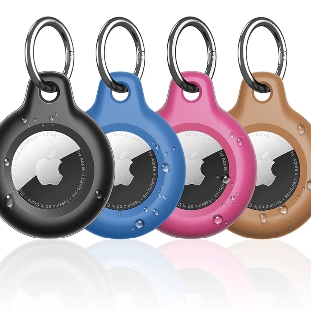 Supfine Airtag Case - Black, Blue, Pink, Tan